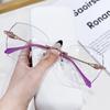 Anti-blue Light Reading Glasses, Fashionable Internet Celebrity, Same Style Women's Finished Reading Glasses, Flash Edge, Rimless Reading Glasses