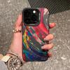 Чехол для iPhone с эффектом брызг масляной краски для iPhone 15 ProMax - силиконовый чехол для iPhone Apple 15/15pro/15plus/15promax/14/13/12/11/XS Lady