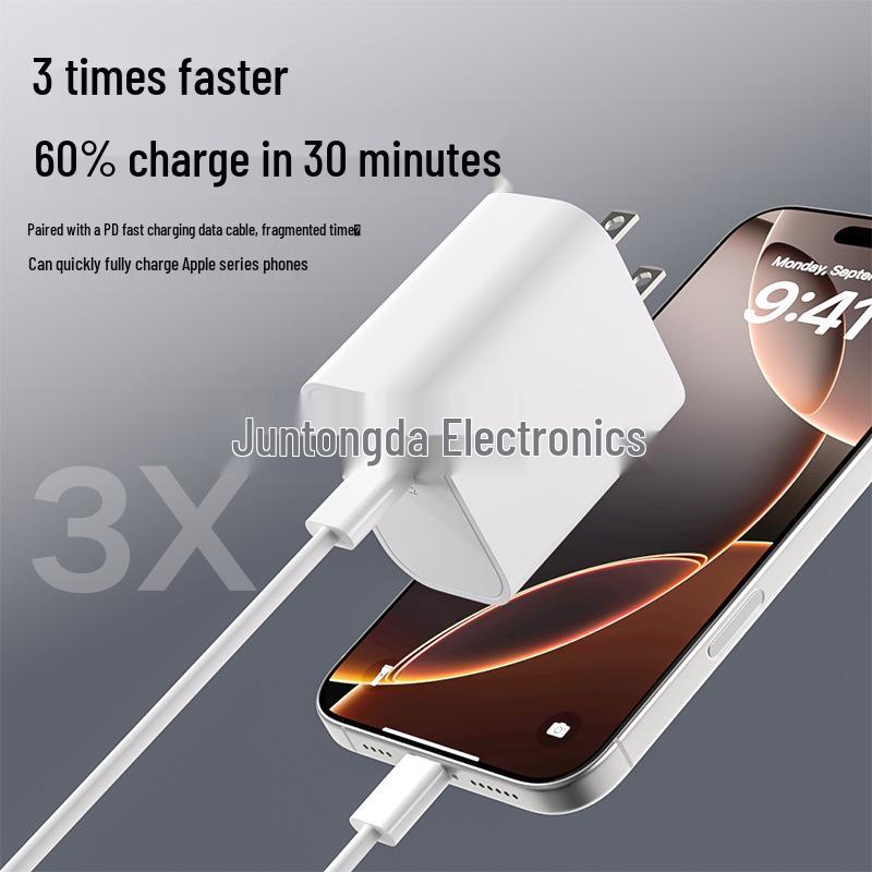 Быстрое зарядное устройство PD 20 Вт с двумя портами USB-C для устройств Apple и Samsung