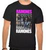 Unisex Tees 100% Cotton Men's Women's Tops RAMONES ROCK MUSIC BLACK T-SHIRT -1019-