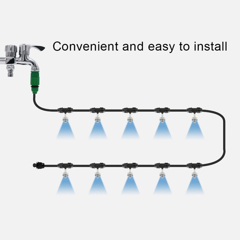 25PCS Black Lock Barbed Tee Connector POM 16mm To 4/7mm Tee Connector Greenhouse Watering