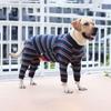 Breathable Dog Physiological Suit Soft Dog Recovery Suit Stripe Dog Jumpsuit for Big Dogs