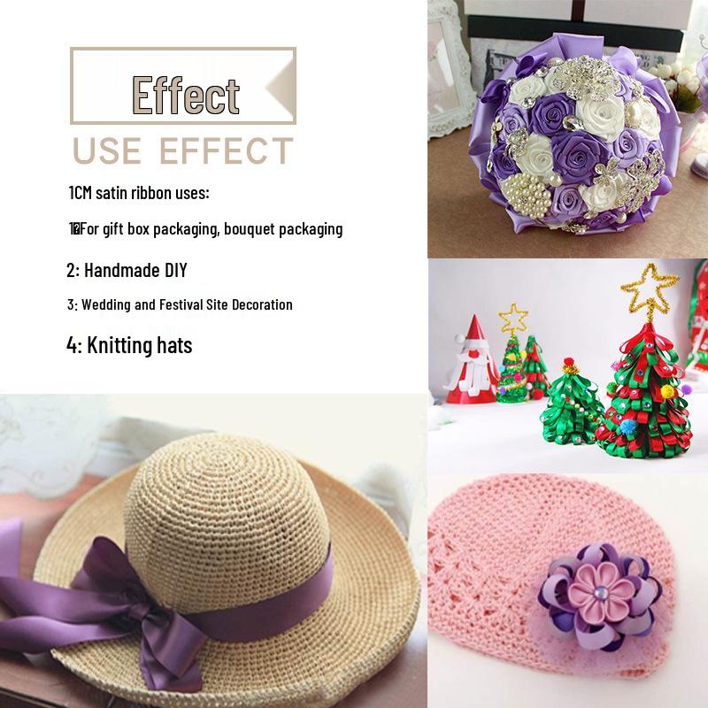 1 см атласная лента для украшения подарочной коробки и бантов, специальная для трансграничной торговли