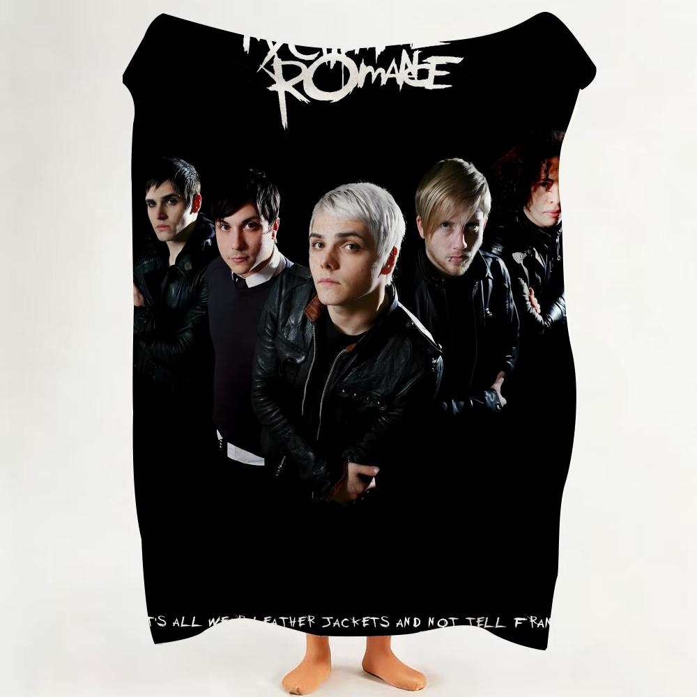 Band M MyChemicalRomance Throw Flannel Throw Blanket Suitable for Sofa Living Room Bedroom