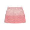 New MLB MONOGRAM Collection New York Yankees SS25 Denim Short Skirts Women's Pink 3FDSM0253-50PKS