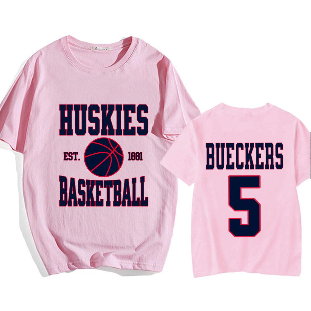 Футболки Paige Bueckers Number 5 Футболка с двухсторонним графическим принтом Футболка с коротким рукавом Удобные хлопковые футболки Мужские/женские футболки