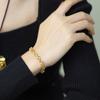 Fashion Lucky 24K Gold Bracelet 6mm Four-leaf Clover Gold Bracelet, Suitable for Women's Jewelry Gifts