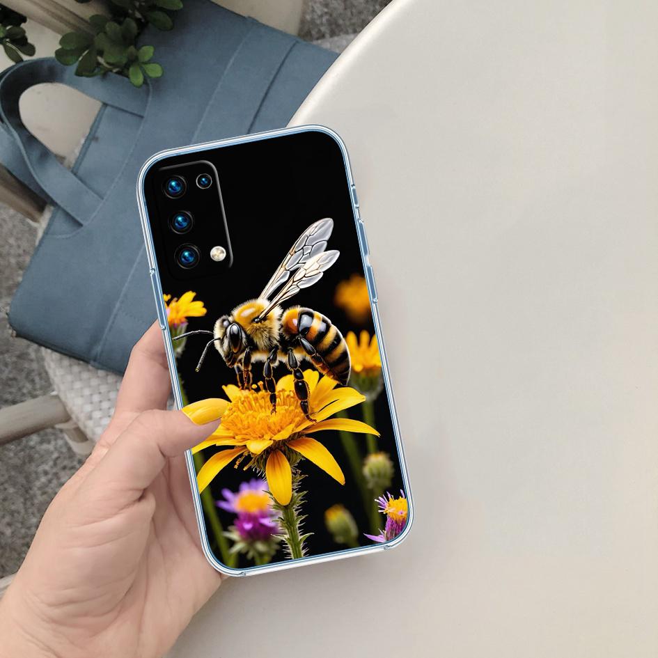QT8 Арт Пчелы Мультяшный Чехол для Телефона для Motorola Moto G14 G31 G32 G34 G73 G71 G72 G24 G84 G85 G62 E32 E22S G7 E7 Play Plus Power
