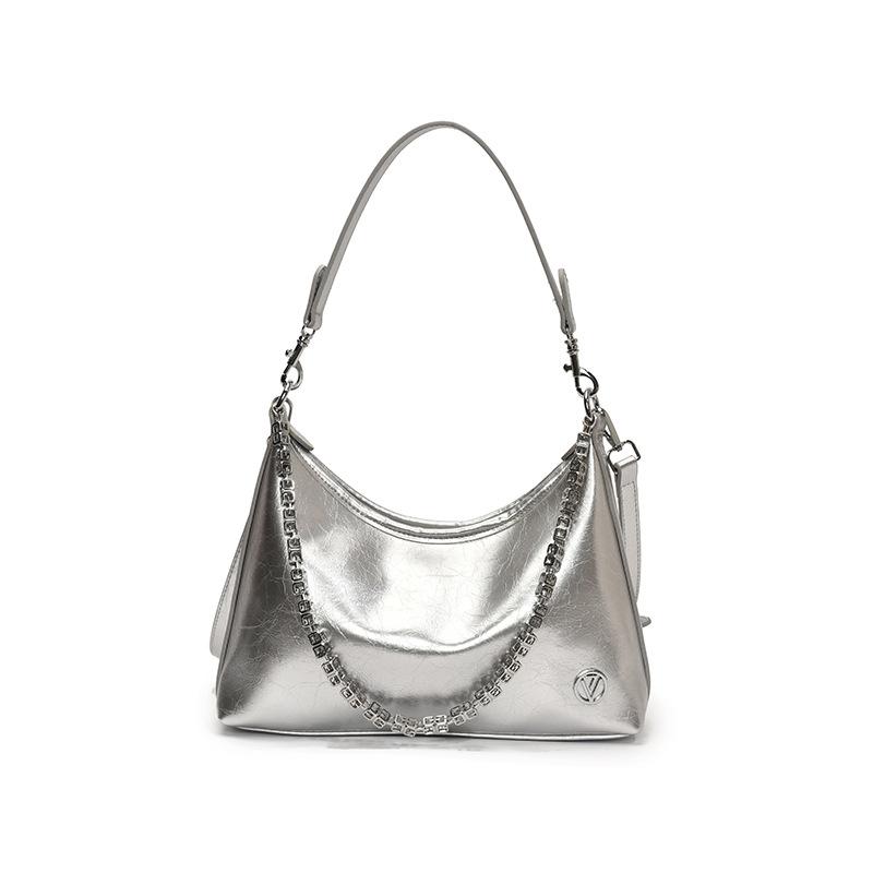 Сумка на плечо с модной универсальной цепочкой премиальной текстуры, женская, лето 2025, новая, простая сумка-мессенджер в форме пельменя