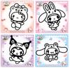 Набор костюмов Nobu Company Magic Clay Sanrio Friends из 4 штук (Hello Kitty, My Melody, Kuromi, Cinnamoroll) KT1214-SET