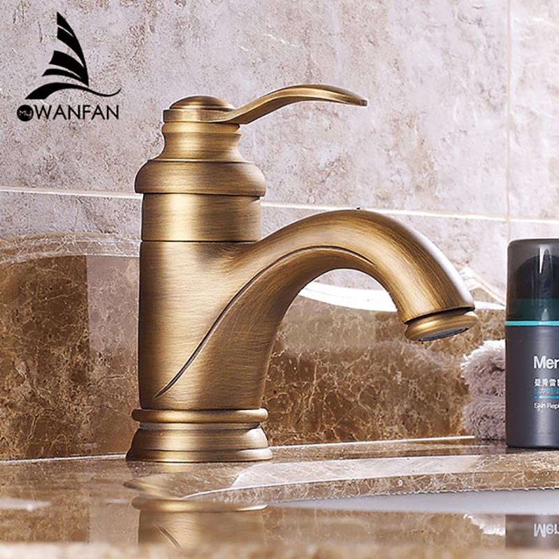 Антикварный латунный смеситель для раковины, дизайнерский смеситель для ванной комнаты, смеситель для горячей и холодной воды, керамическая основа для раковины, бронзовый смеситель 6636