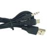 Double Function MicroUSB 5Pin To Auxes 3.5mm and USB Power Cable for Sound Devices