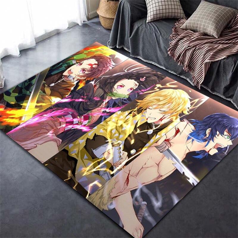 Devil's Blade аниме Demon Slayer Kimetsu ковер с 3D принтом домашний декор мягкий коврик для спальни детские игровые ковры для ползания для гостиной