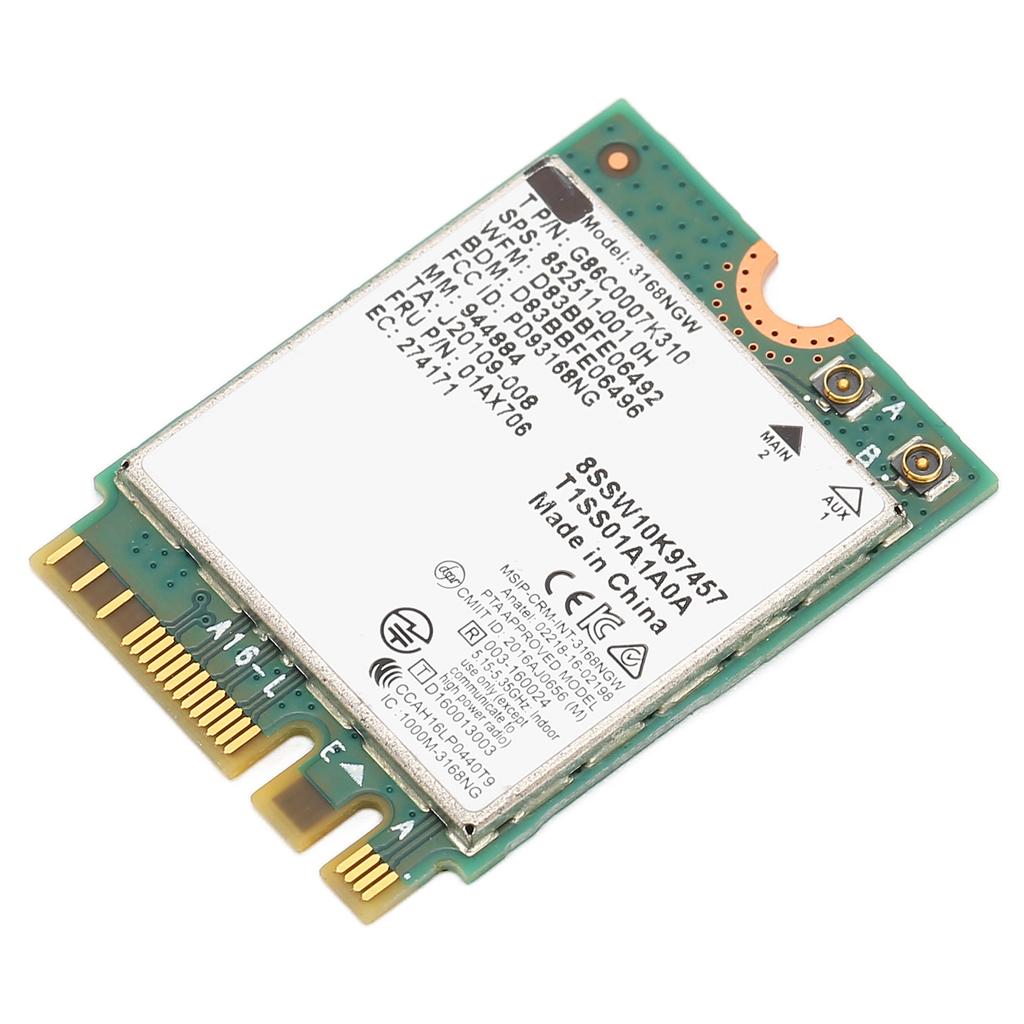 Wireless Module 3168NGW AC NGFF M.2 2.4G 5G Dual Frequency 600Mbps BT 4.2 WIFI Network Card