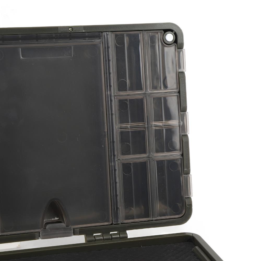 24*12.4*3.5cm Fishing Rig Container Magnetic Closure Fly Fishing Tackle Box for Carp Fishing