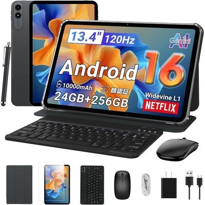Планшет Android Tabwee T60pro, 13 дюймов, дисплей FHD 120 Гц, 24 ГБ ОЗУ, 256 ГБ памяти