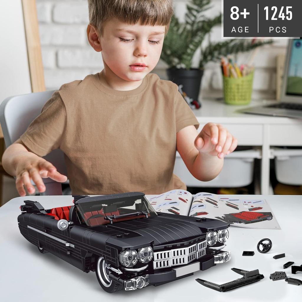 Mold King 10012 Science and Technology Sports Car Building Blocks Classic Retro Sports Car Cabrio Car Model Building Blocks Exclusive Car Exhibition