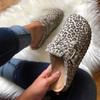 2025  Autumn New Large Size Slippers for Women European  American Leopard Print Half-Head Woman Designer Shoes Zapatos De Mujer