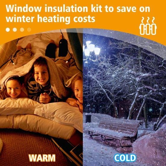 Winter Indoor Window Insulation Film Transparent Tear Resistant Easy To Install Winterizing Window Cover PE Insulation Film