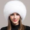 Fox Fur Hat Women Cap Thick Fur Cap Winter Warm Hat Female Fashion For Women Hat With Earmuffs Hat
