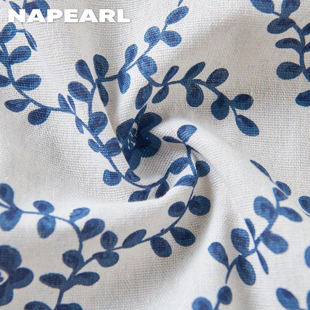 1PC NAPEARL Chinese Style White Tassel Plum Blossom Printed Semi Blackout Curtains and Partition Curtains for Small Windows Balcony Home Decor