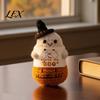 Adorable Holiday Party Favor Hand Knitted Halloween Ghost Ornament, Crochet Plush Doll with Tactile Comfort Sensory Toy Encouragement Card,
