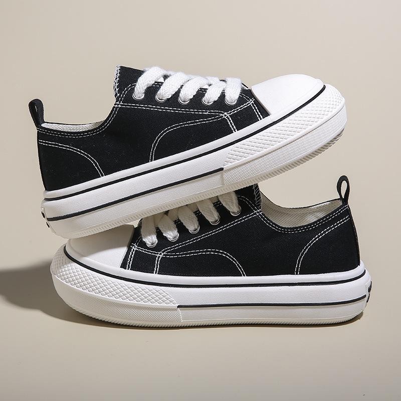 Парусиновые туфли для женщин, студенческие туфли, низкие повседневные туфли на шнуровке, модные маленькие белые туфли