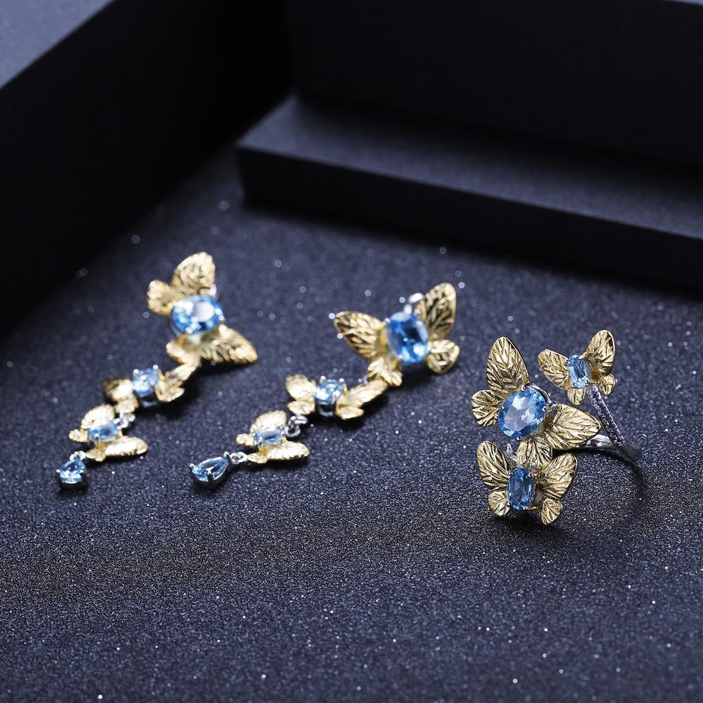 Оригинальное дизайнерское кольцо с драгоценными камнями высокого класса, открытое кольцо из серебра 925 пробы с натуральным аметистом и натуральным аметистом.