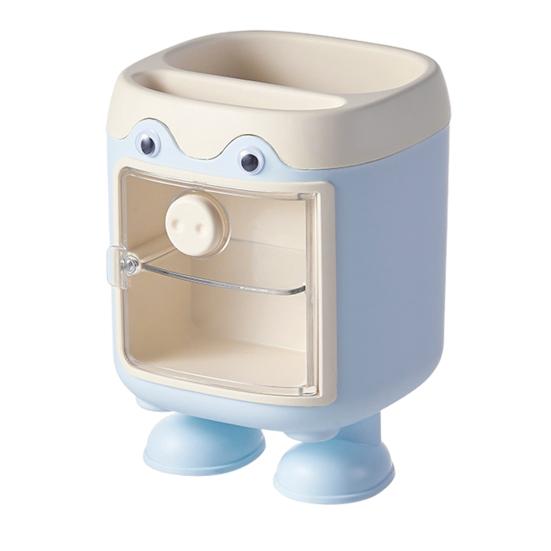 Милый мультяшный держатель для ручек в виде свиньи, многосекционный органайзер для стола с выдвижным ящиком, многофункциональный держатель для косметики и кистей для макияжа для дома, офиса, школы