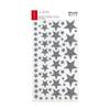Silver Glitter Star Stickers