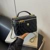 Inspired Textured Shoulder Bag - High-End Fashion 2024 Crossbody with Diamond Chain