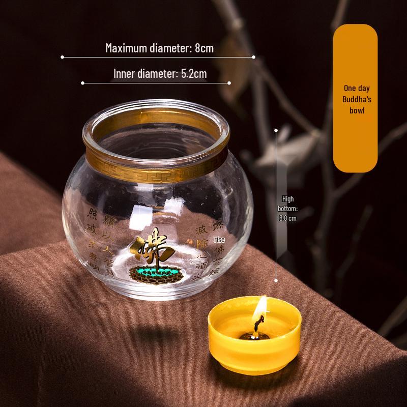 Подставка для лампадки из стекла лотоса: Жаростойкая свеча/масляная лампа для 24-часового использования