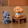 Resin Animal Figurines Cartoon Micro Landscape Ornaments Cute Dog Figurines Miniatures  Garden