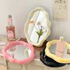 Cloud Shape Makeup Mirror Irregular Cosmetic Desk Mirror with Bracket Vanity Decor Student Dormitory Bedroom Desktop Mirrors