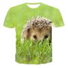 Summer T-Shirts Animal Hedgehog 3D Print Fashion Casual Boys Girls Children O-Neck Tops