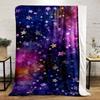 "Galaxy Starry Night Blanket Pattern" Patterned Flannel Blanket Perfect for the Bedroom Living Room, Sofa, or a Little Nap