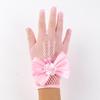 Детские праздничные кружевные перчатки-сетки с жемчугом, перчатки для причастия, перчатки для вечеринки девочки-цветочницы, детские перчатки, сетчатые перчатки с бантом высокой эластичности