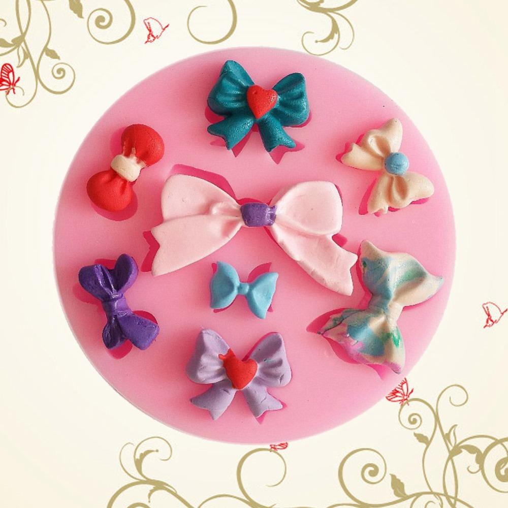 Small Bow Shape Bowknot Silicone Mold 3D Shape DIY Baking Tool Fondant Cake Mold DIY Craft
