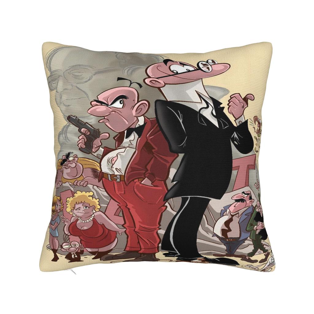 Pillow Case Mort & Phil Mortadelo Y Filemn Soft Pillow Cover Fashion Cushion Cover Graphic Pillowcases For Home Decor