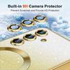 Protective Case - BOOLING - for Samsung Galaxy S24 Plus - Gold - Camera Protection - 2 Tempered Glasses