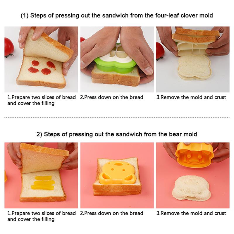 Форма для сэндвичей в виде плюшевого мишки, форма для сэндвичей на ланч-бенто, хлеб, резаки, формочки, производитель