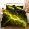 Lightning Pattern 3D Print Quilt Cover Fashion Mysterious Cool Sky Natural Bedding Cover Polyester Comfortable Duvet Cover Set
