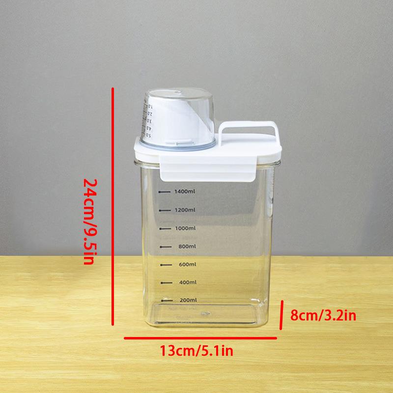 Резервуары для хранения с крышками. Герметичный дозатор стирального порошка. Многоразовый герметичный пластик.
