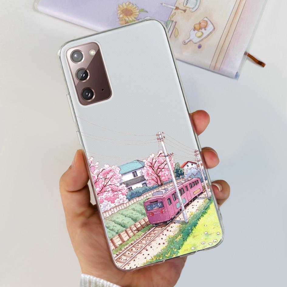 Чехол для Samsung Note 20 5G SM-N981B Популярный Цветок Тонкий Мягкий Силиконовый Чехол для Телефона для Samsung Galaxy Note20 Ultra 5G Funda Capa