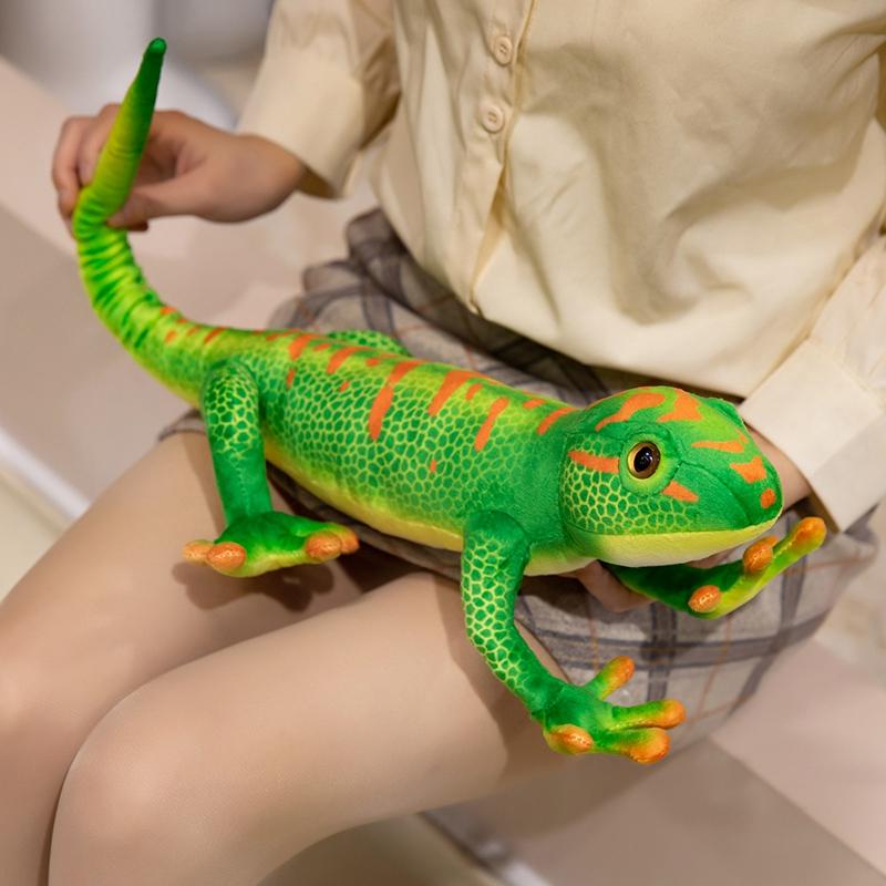 Simulated Gecko Doll Creative Lifelike Chameleon Plush Toy Creative Boy Pillow Stuffed Doll Birthday Gift Rag Doll