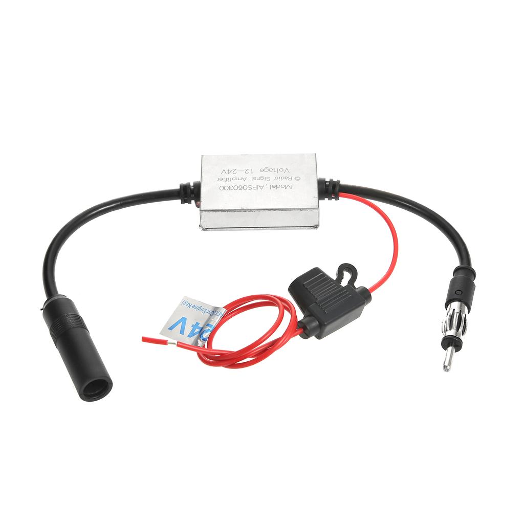 1pcs Car Stereo FM Radio Antenna Signal Booster Amplifier 12-24V Universal for Vehicles Car Truck