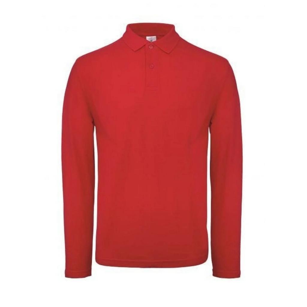 B&C Mens ID.001 Long-Sleeved Polo Shirt