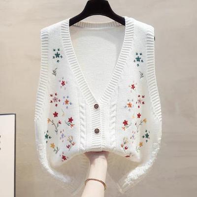 Свитера Пальто Кардиган для Женщин Осень Зима Большой Размер Винтажный Свободный Без Рукавов Вязаный Кардиган Свитера Куртка