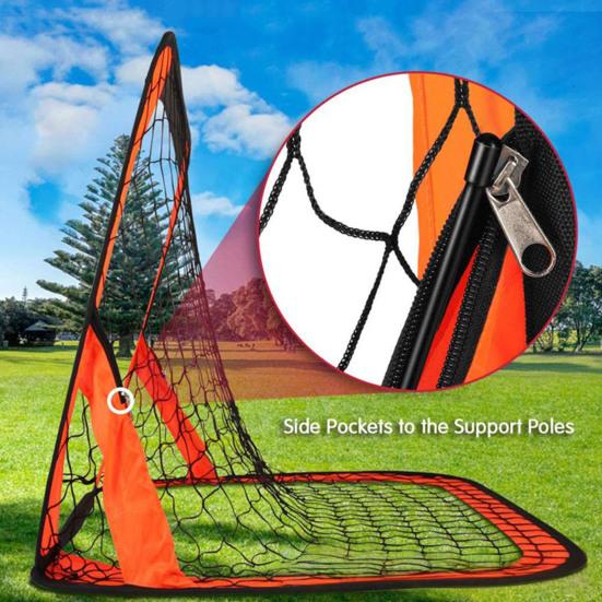 Футбольные ворота для детей, складная сетка для футбольных ворот, тренировочная сетка для игры в футбол в помещении и на открытом воздухе с сумкой для переноски для тренировок по футболу на пляже, заднем дворе и в парке