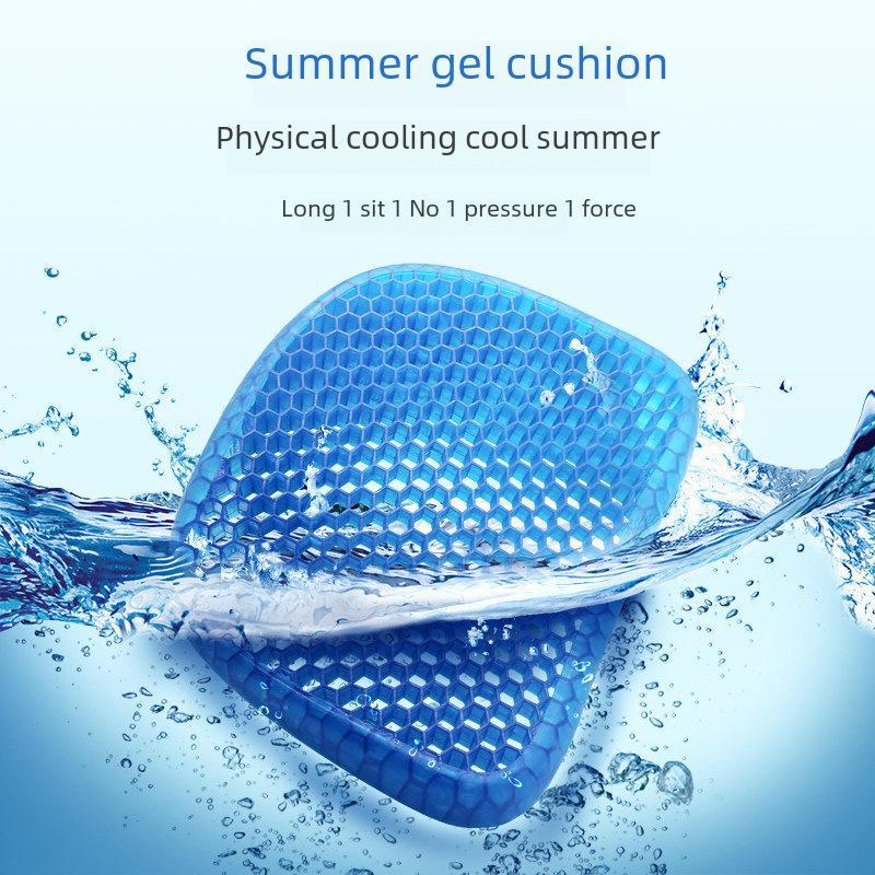 Подушка на сиденье с охлаждающим гелем и сотами для автомобиля и офиса